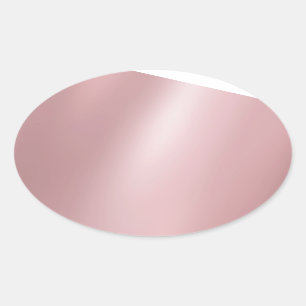 Sticker Ovale Élégant Rose Gold Blank tendance moderne Modèle