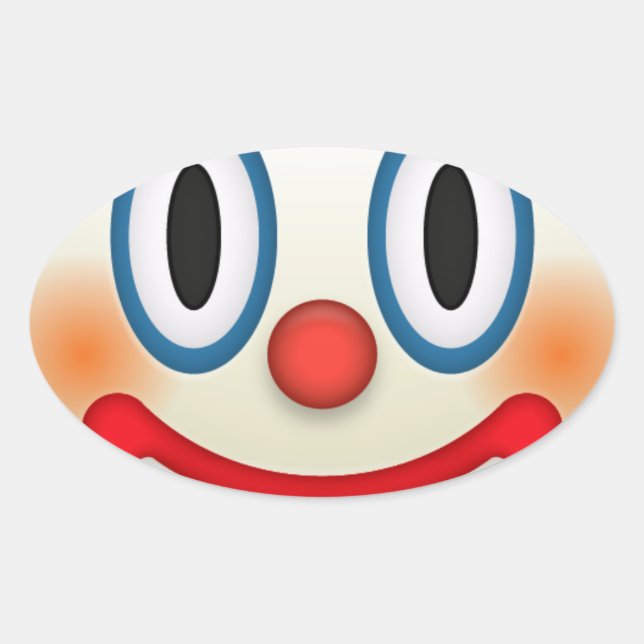 Sticker Ovale Emoji Clown (Devant)
