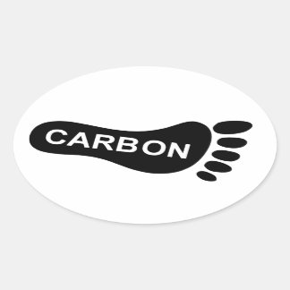 Sticker Ovale Empreinte carbone