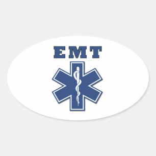 Sticker Ovale EMT Star of Life