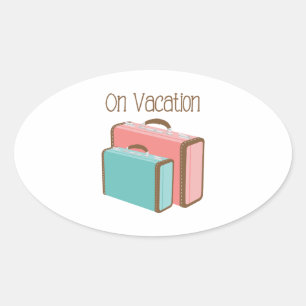 Sticker Ovale En vacances