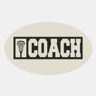 Sticker Ovale Entraîneur - Lacrosse