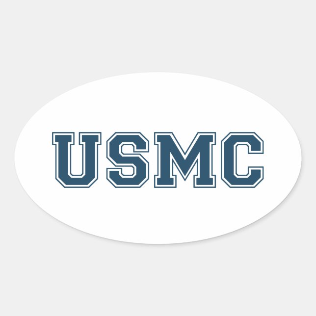 Sticker Ovale Équipe USMC (Devant)