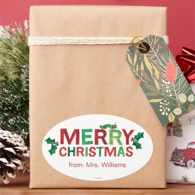 Sticker Ovale Eric Carle | Joyeux Noël (vacances)