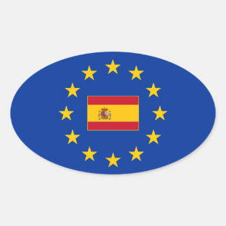 Sticker ovale Espagne Union européenne