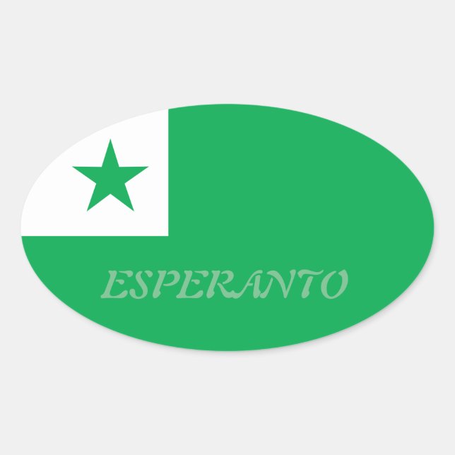 Sticker Ovale Esperanto (Devant)