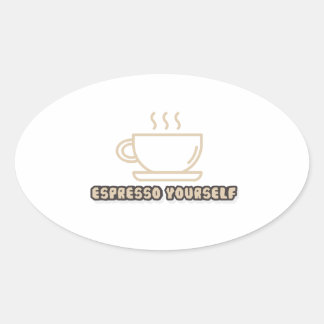 Sticker Ovale espreso yourself