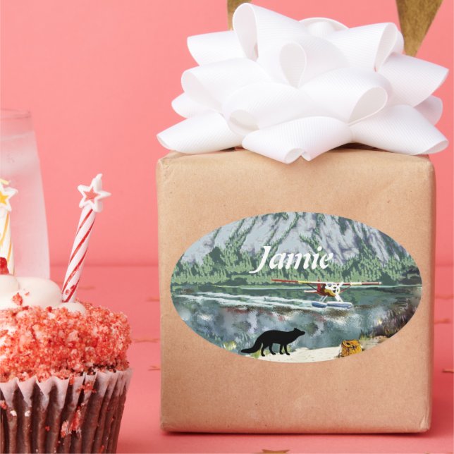 Sticker Ovale Éternuement comme un renard (Fête)