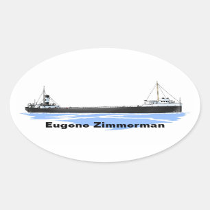 Sticker Ovale Eugene Zimmerman, cargo des Grands Lacs