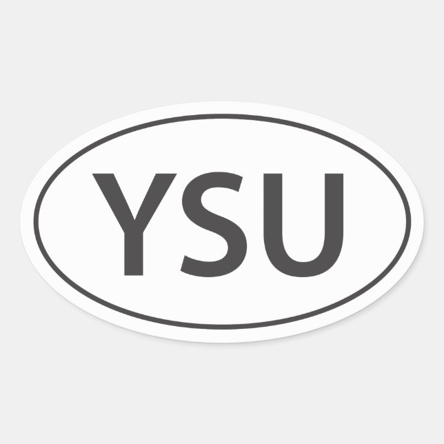 Sticker Ovale Euro-décal YSU (Devant)