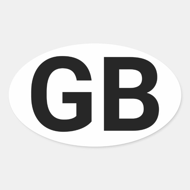 Sticker Ovale Euro-Grande-Bretagne (Devant)