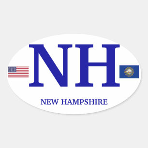 Sticker ovale européen du New Hampshire*