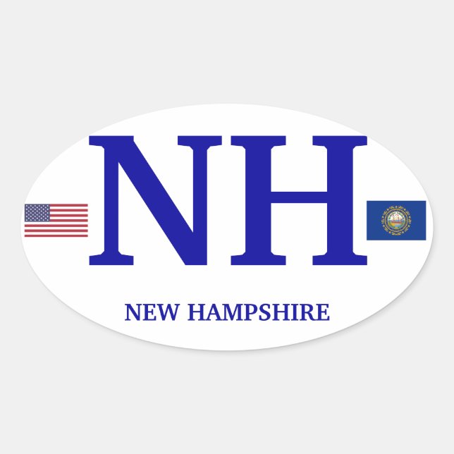 Sticker ovale européen du New Hampshire* (Devant)