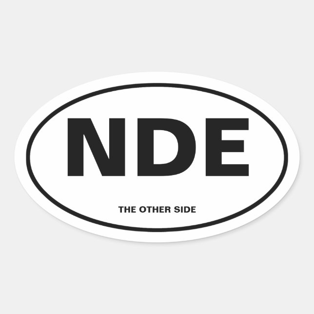 Sticker Ovale Expérience proche de la mort (Devant)