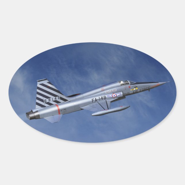 Sticker Ovale F-5 Freedom Fighter (Devant)