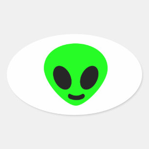Sticker Ovale Face Alien