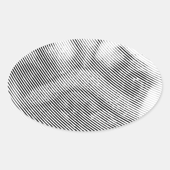 Sticker Ovale Face carlin (Devant)