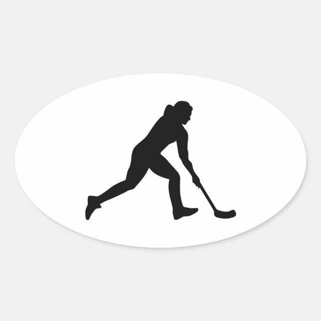 Sticker Ovale Femme de balle (Devant)