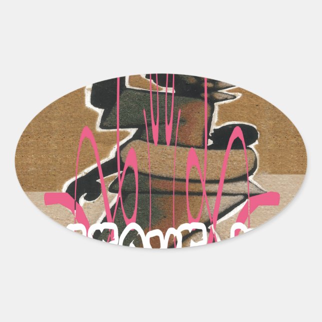 Sticker Ovale Femmes et enfants La vie n'est pas juste ; habitue (Devant)