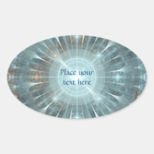 Sticker Ovale Fenêtre de la cathédrale de Noël