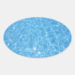 Sticker Ovale Fête de la piscine sur mesure Élégante vierge t
