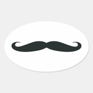 Sticker Ovale Fier de mon Stache….Moustache