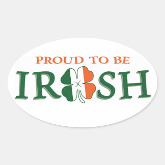 Sticker Ovale Fier d'être irlandais