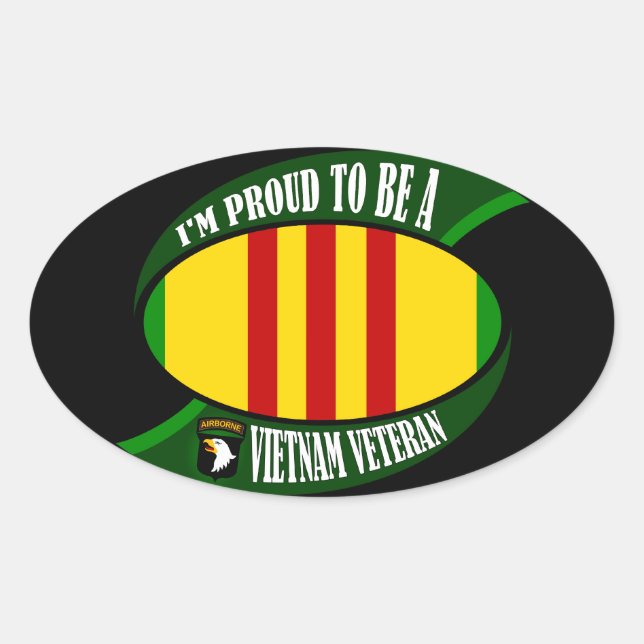 Sticker Ovale Fier d'être un vétérinaire vietnamien (Devant)