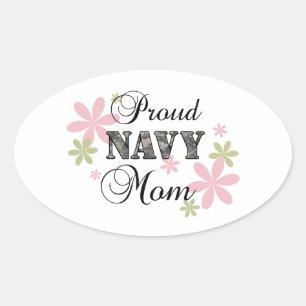 Sticker Ovale Fier Marine Maman [fl c]