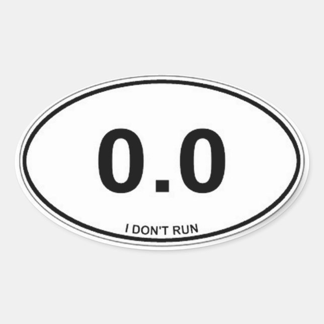 Sticker Ovale Fier Non-coureur (Devant)