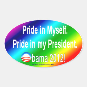 Sticker Ovale Fière de moi-même, mon président
