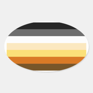 Sticker Ovale Fière Ours