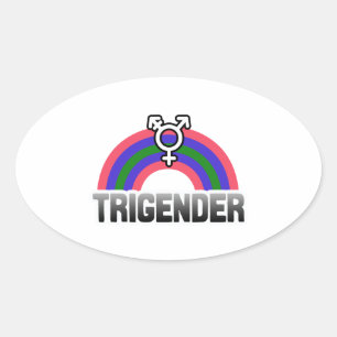 Sticker Ovale Fierté Trigenre