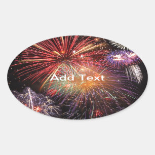Sticker Ovale Finale Fireworks