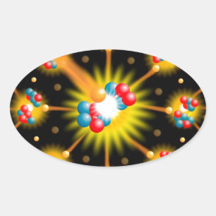 Sticker Ovale Fission nucléaire