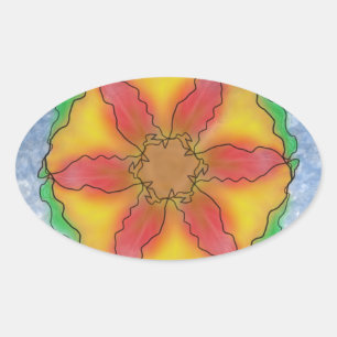 Sticker Ovale Fleur impeccable