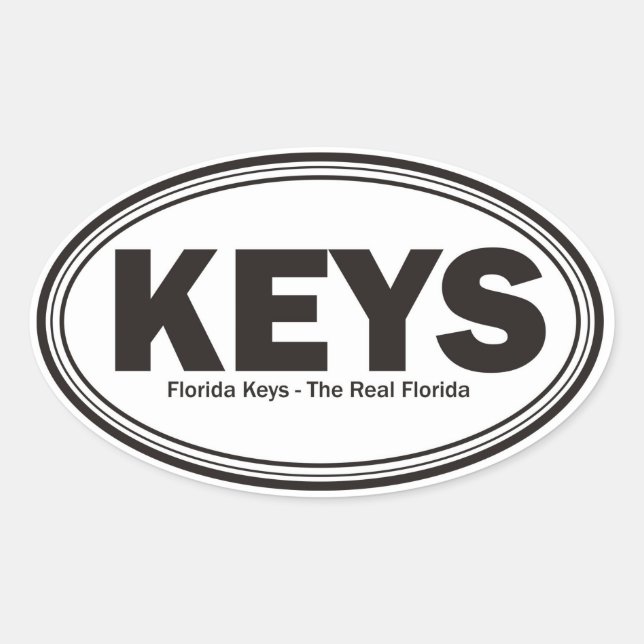 Sticker Ovale Florida Keys (Devant)