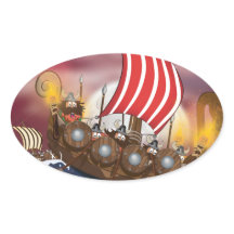 Flotte d'invasion de navires vikings