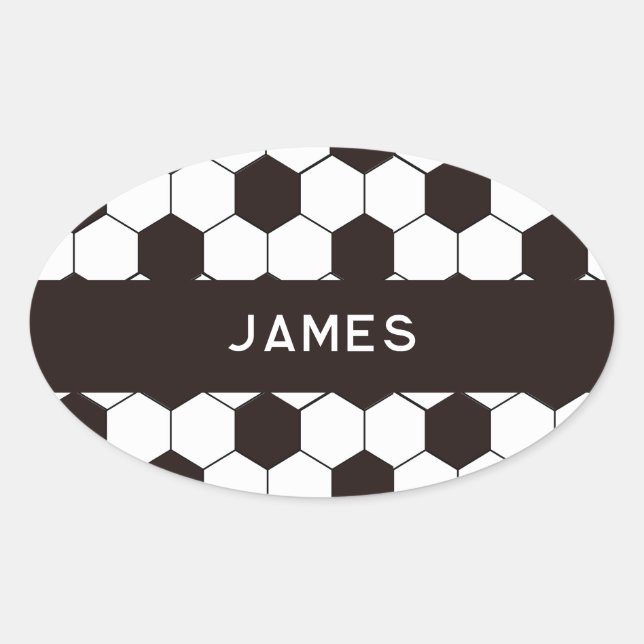 Sticker Ovale Football Enfants Football motif Football  (Devant)