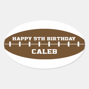 Sticker Ovale Football Sports Anniversaire Fête Favoriser Sticke