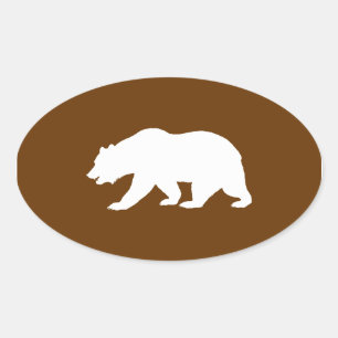 Sticker Ovale Forme de l'ours