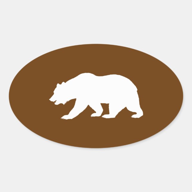 Sticker Ovale Forme d'ours (Devant)
