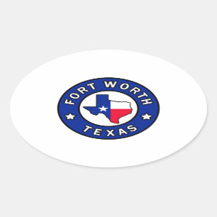 Sticker Ovale Fort Worth Texas