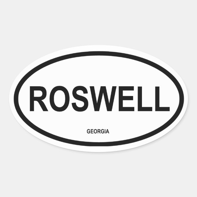 Sticker Ovale FOUR Roswell, Géorgie (Devant)