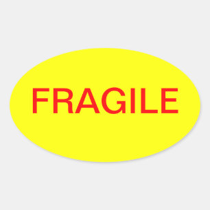 Sticker ovale fragile