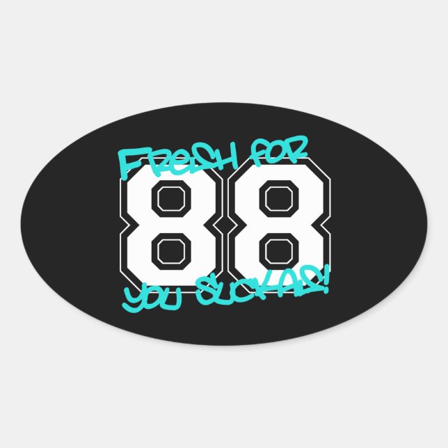Sticker Ovale Frais pour '88 (Devant)