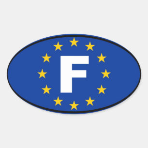 Sticker Ovale France - Union européenne