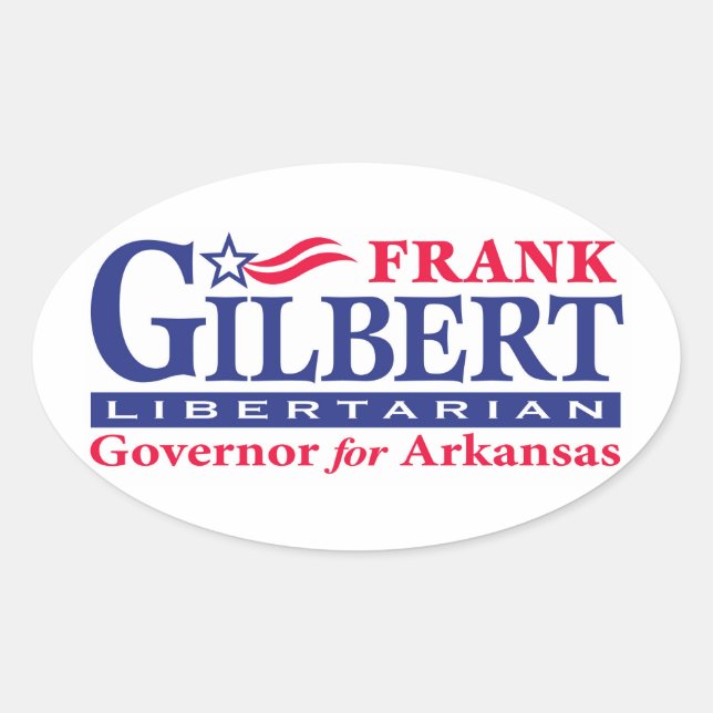 Sticker Ovale Frank Gilbert - Oval (Devant)