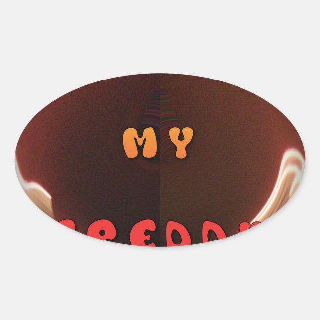 Sticker Ovale Fresh My Freddy Art Print (Devant)