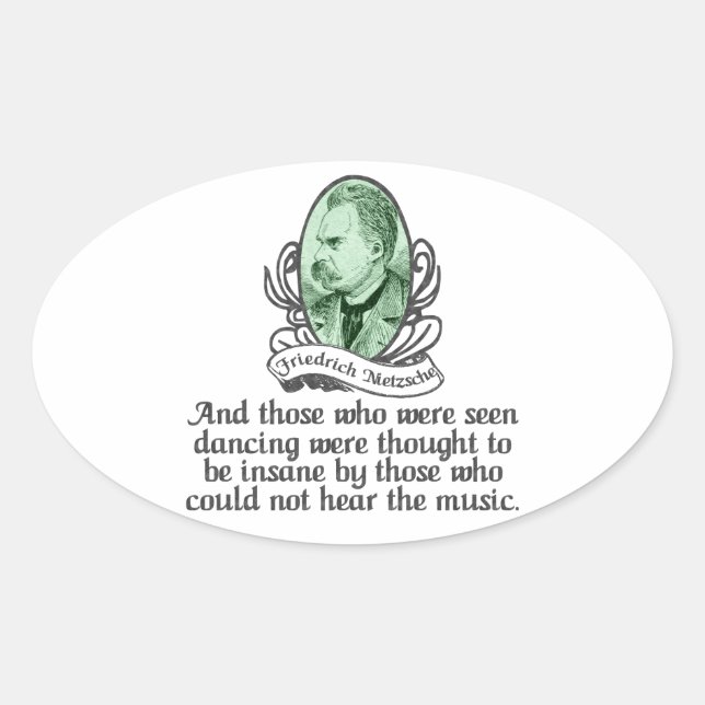 Sticker Ovale Friedrich Nietzsche (Devant)